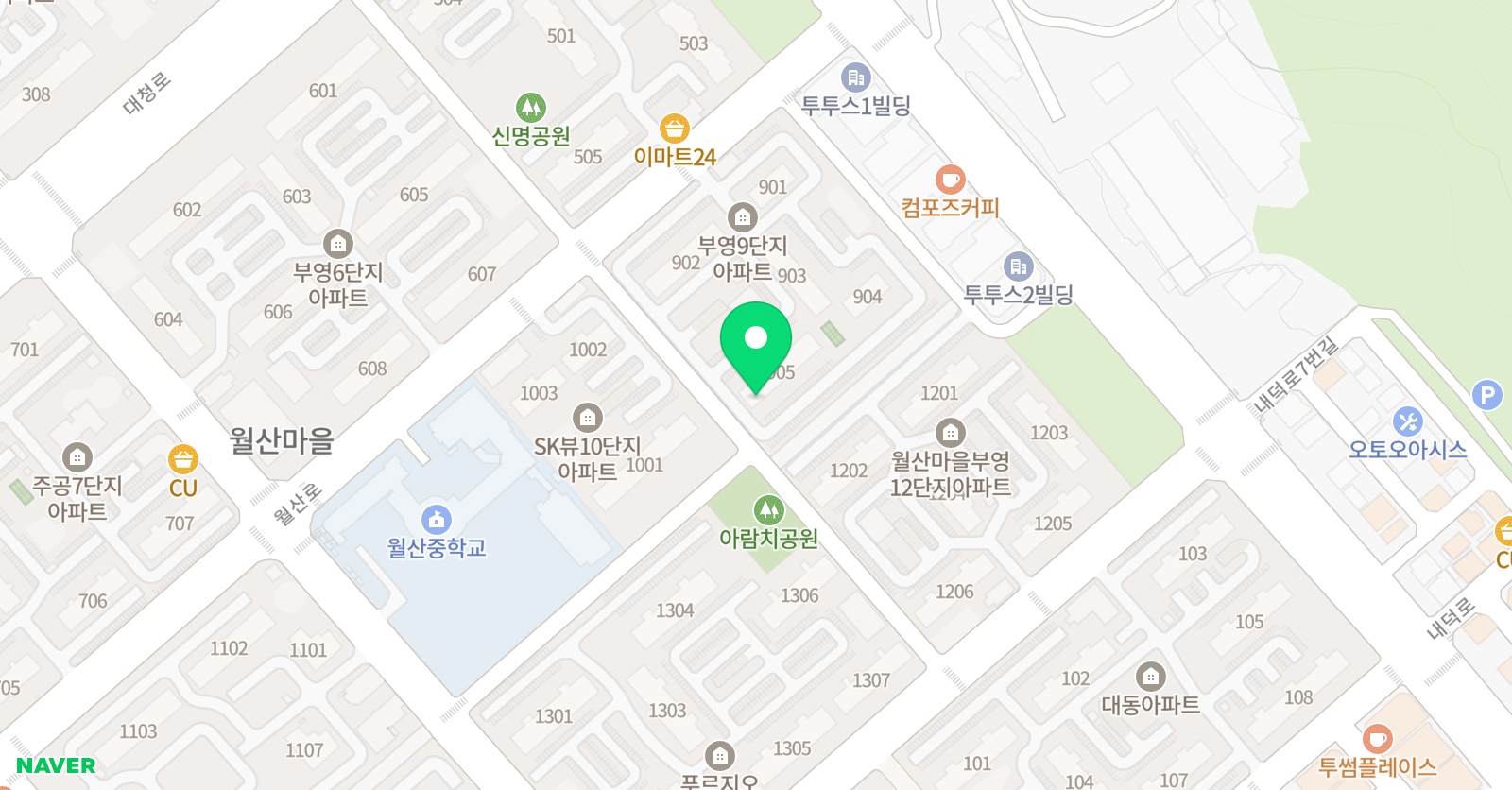 아소비 장유월산부영9단지점 위치