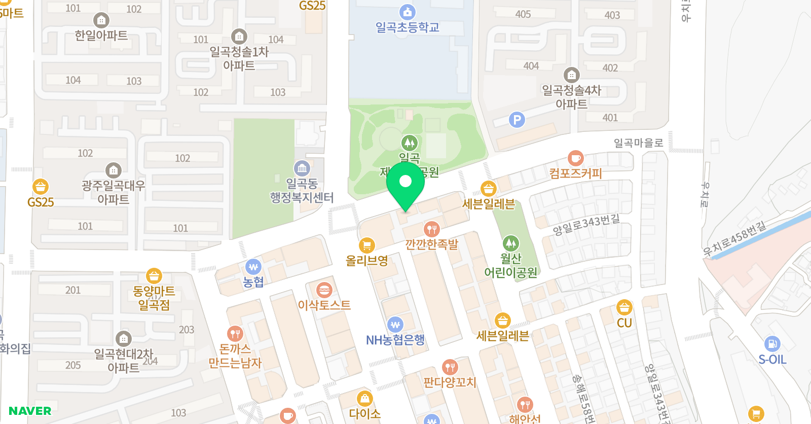 한수위 수학국어과학학원 일곡교육원 위치