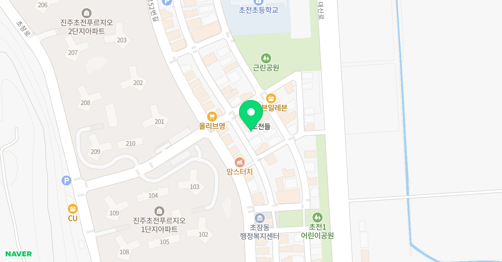 H복싱짐 초전점 위치