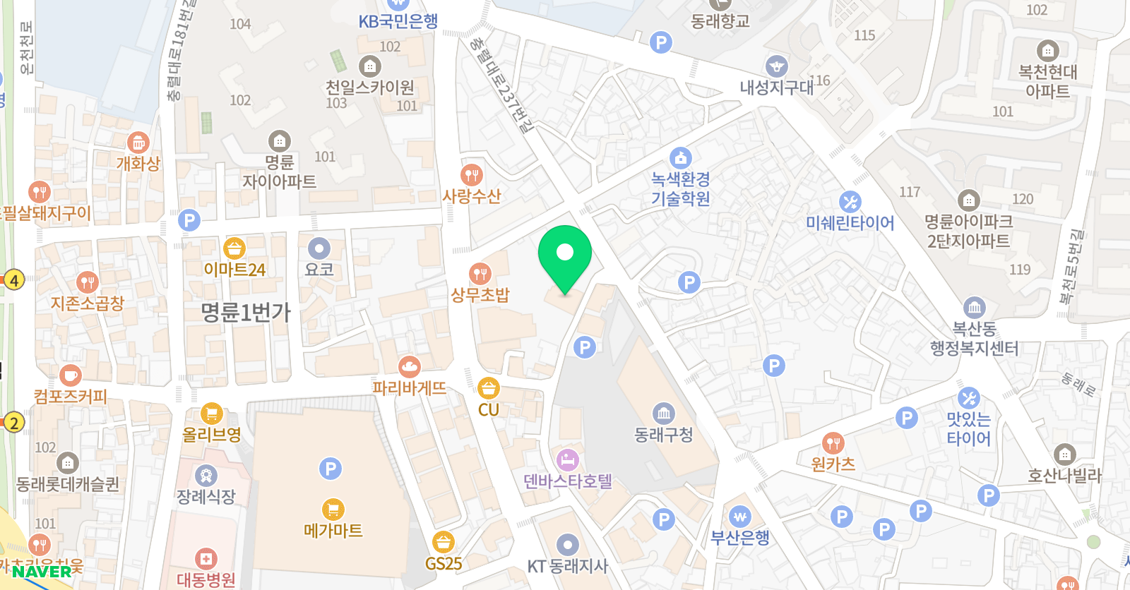 트리플제이 태권도장 부산관 위치