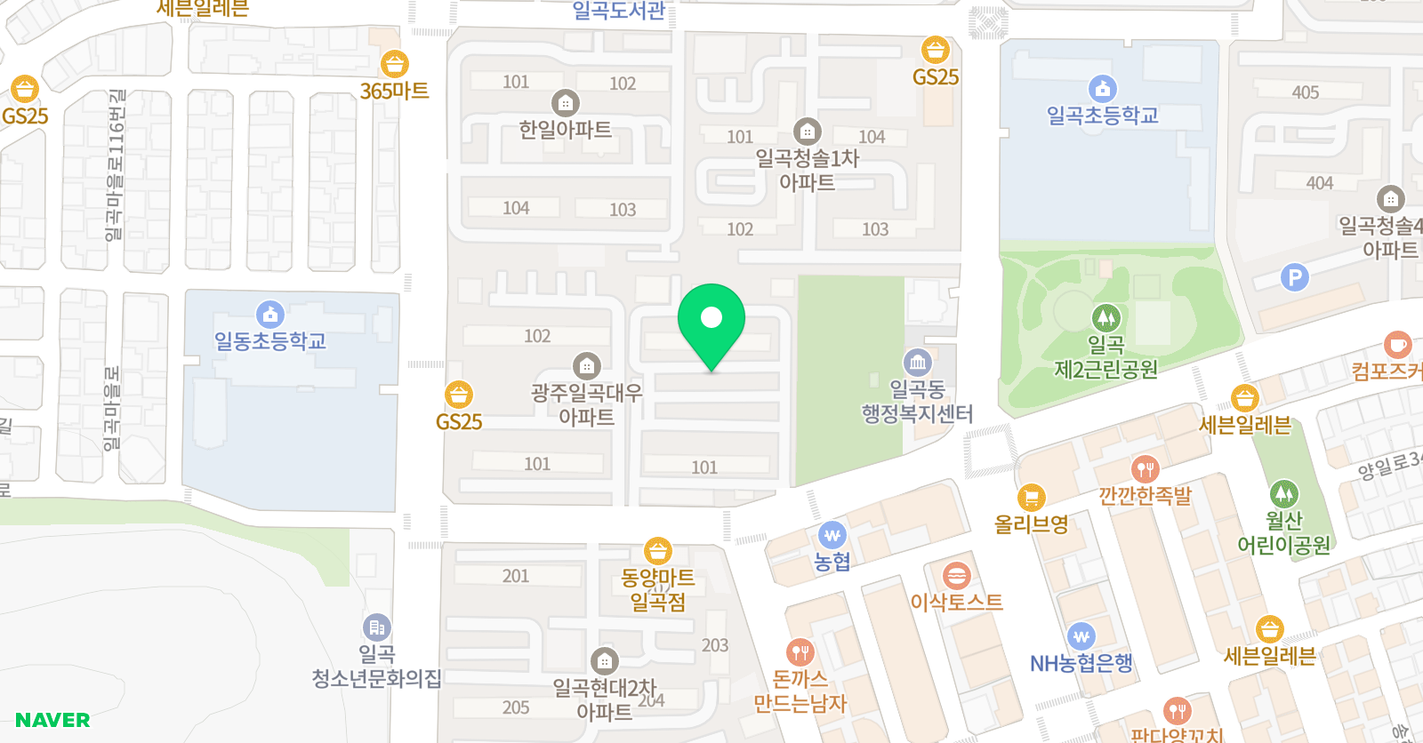 푸르넷 공부방 일곡동점 위치
