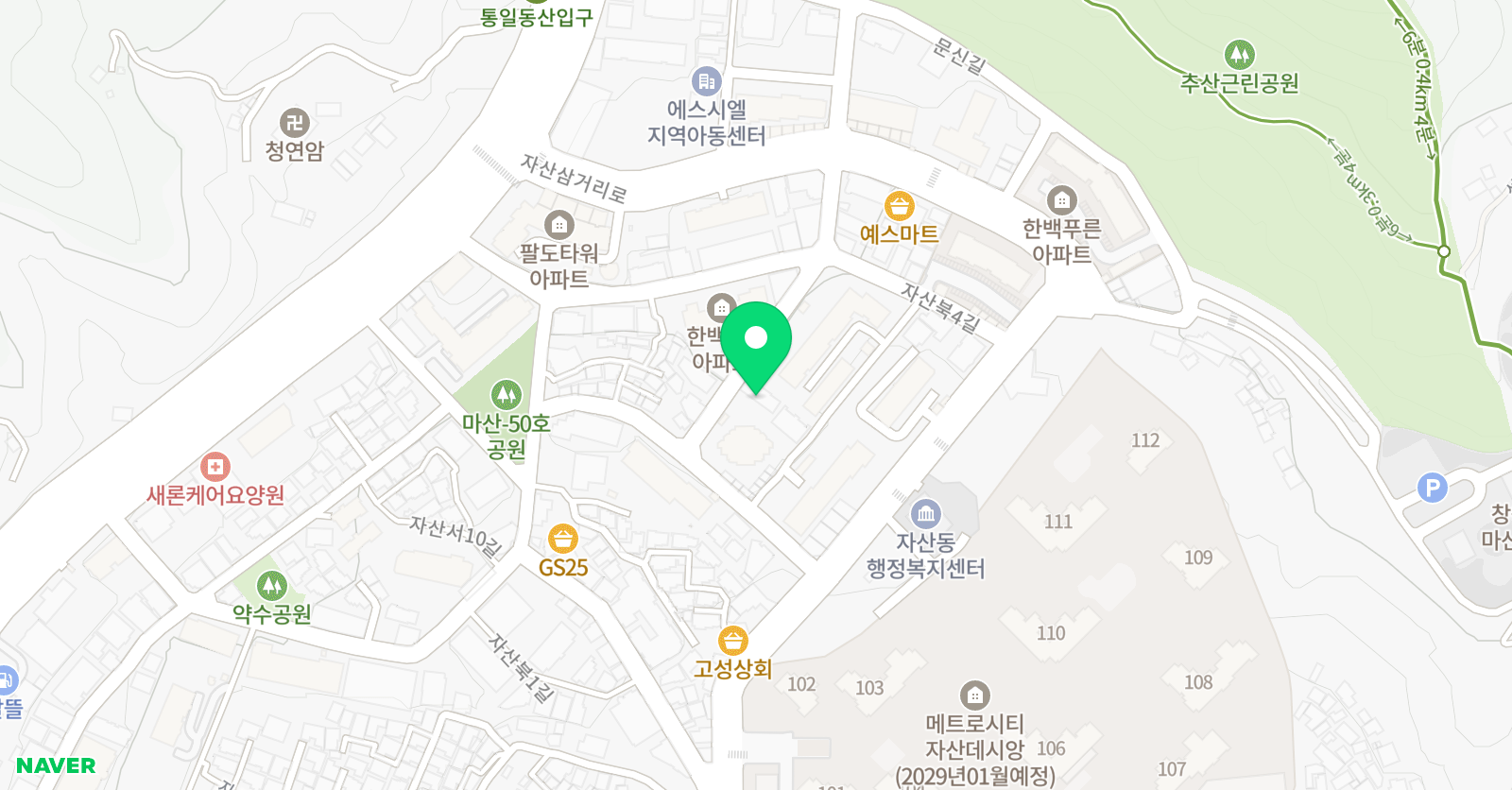 빈센트정원 미술 음악학원 위치