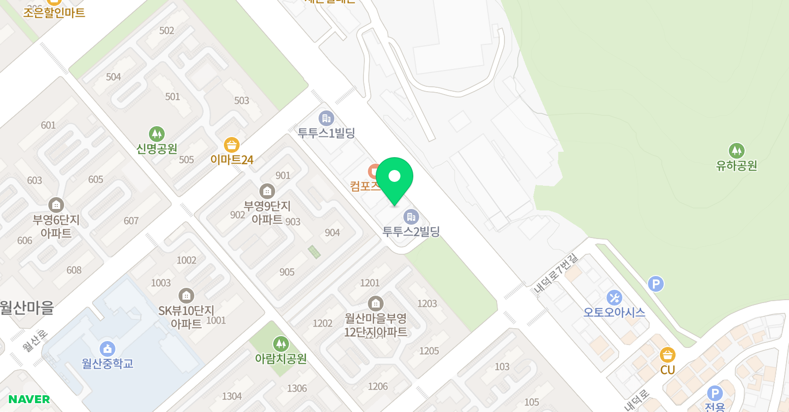 15분수학의기적 학원 위치