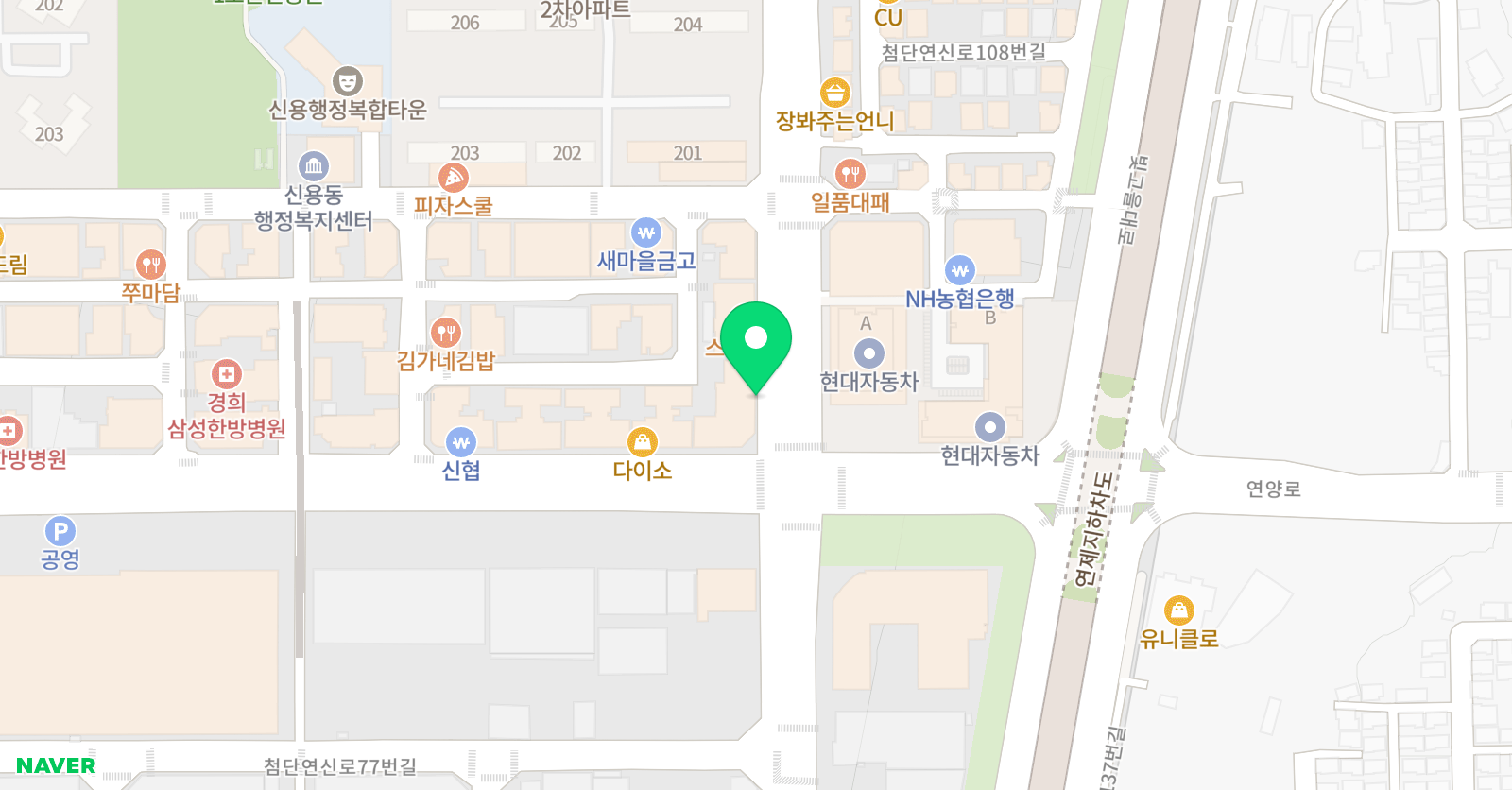 지앤비패럴랙스 광주본부직영 위치