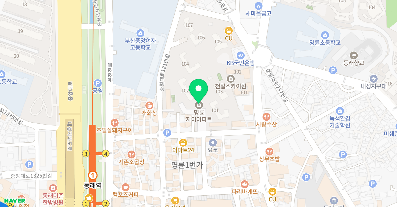 몬스터매스 수학학원 명륜자이점 위치