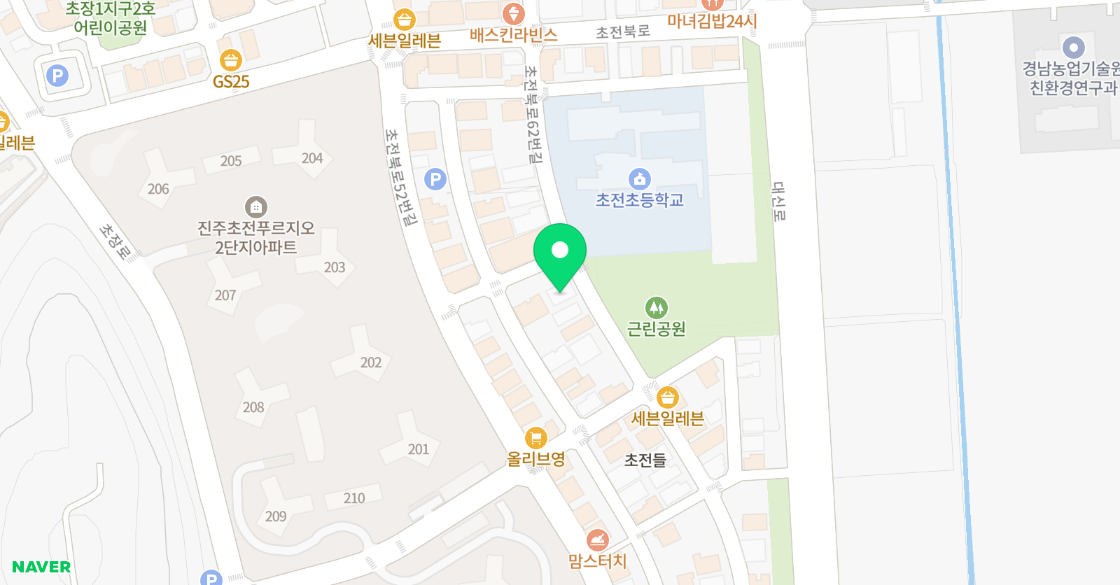 고래 영어학원 진주초전본원 위치