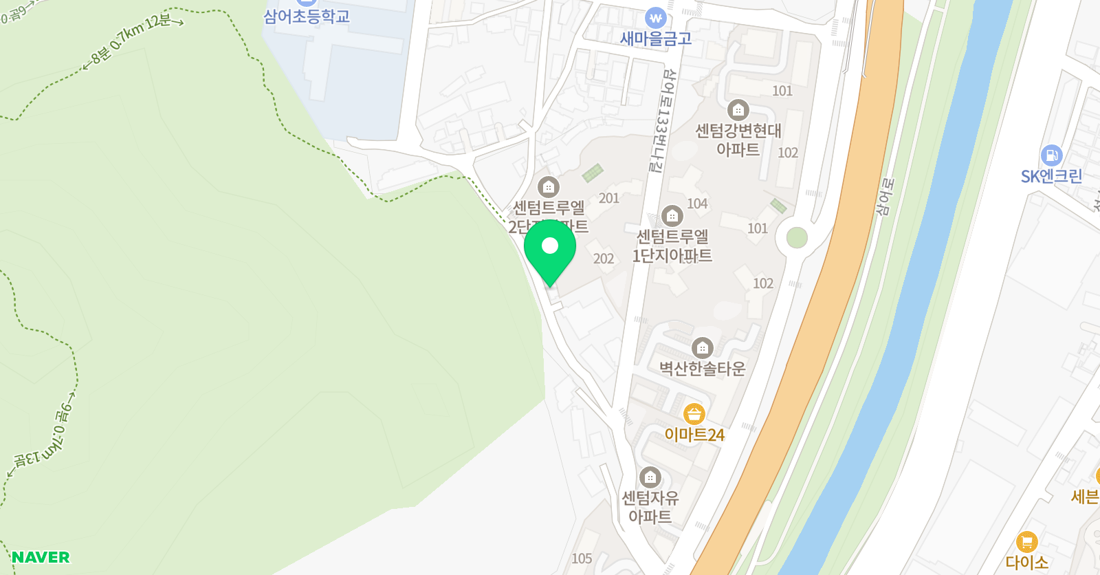 잉글리시아이 센텀트루엘 학원 위치