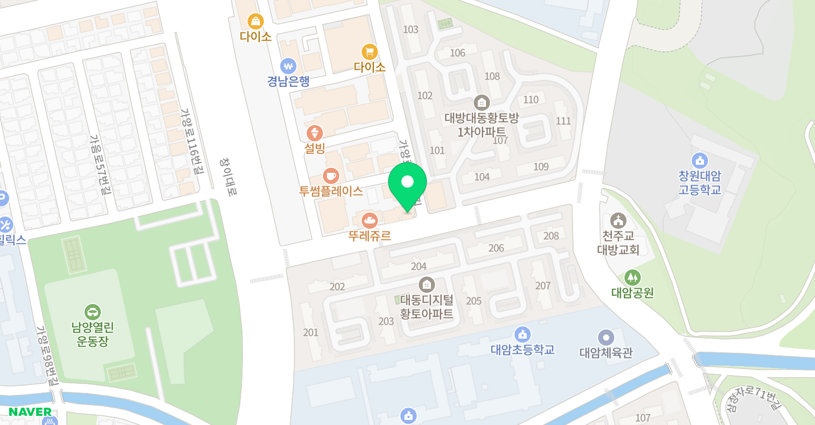 대룡 태권도 위치