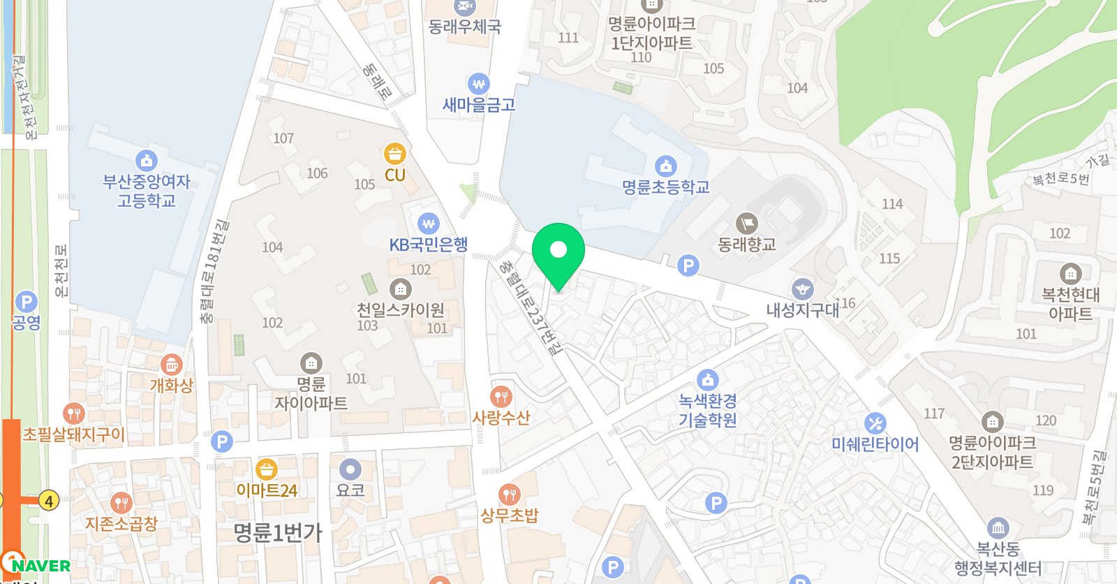 영재 수학 위치