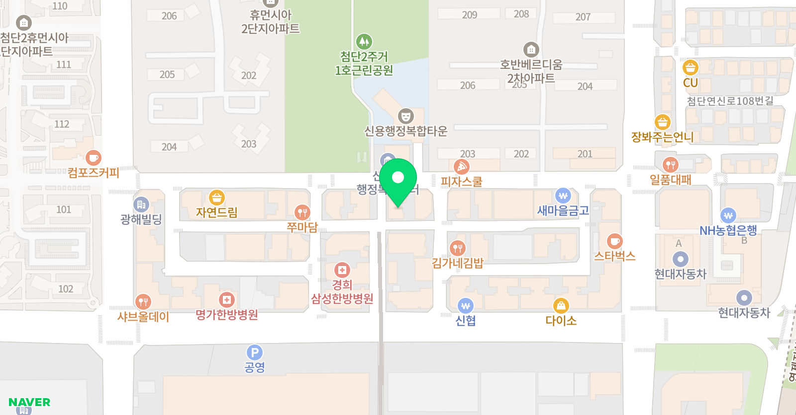 정다운 독서토론논술학원 위치