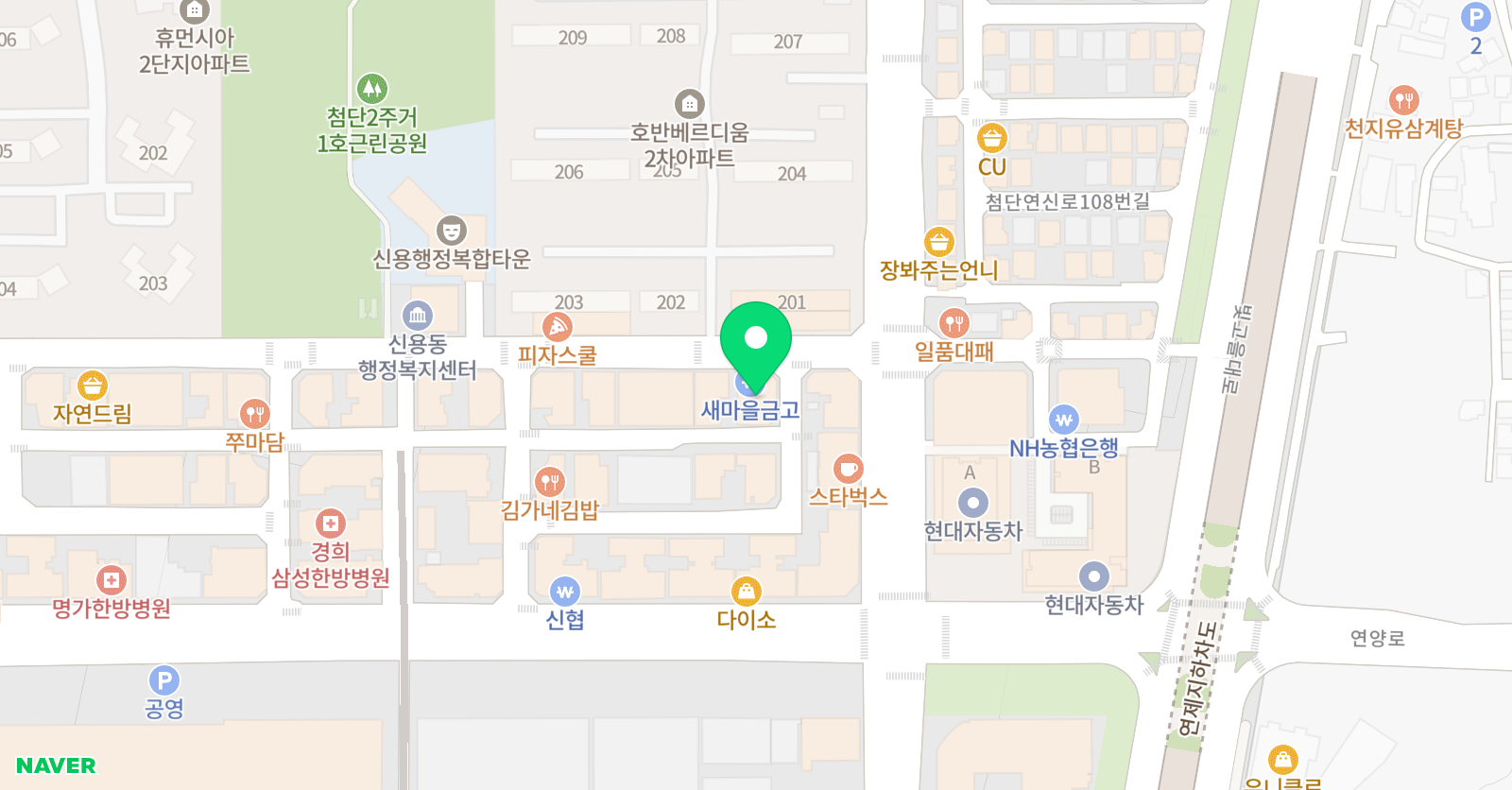 라인 무용학원 위치