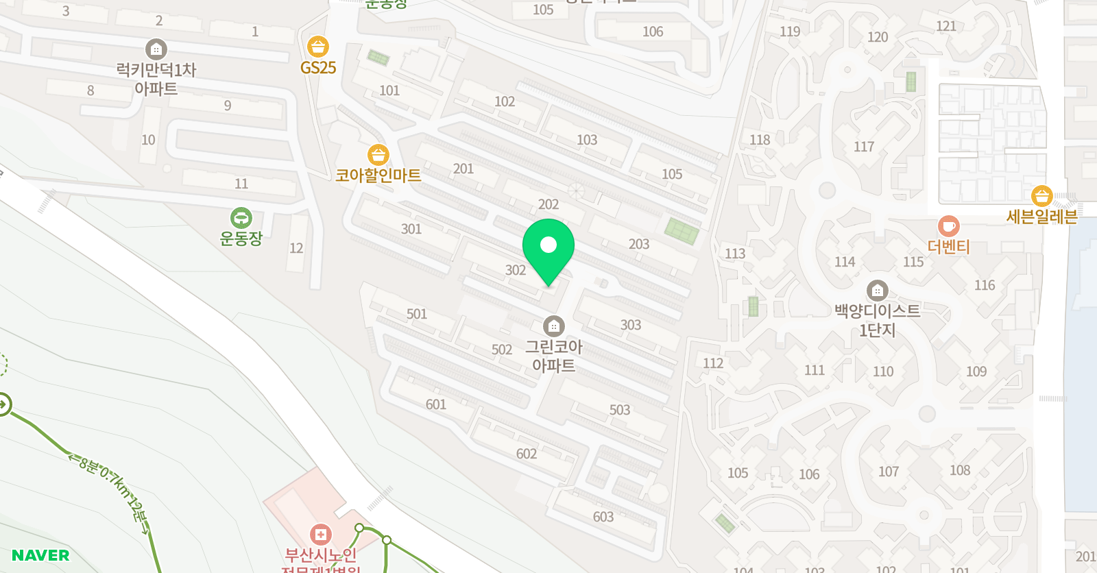 아소비 부산만덕 그린코아점 위치