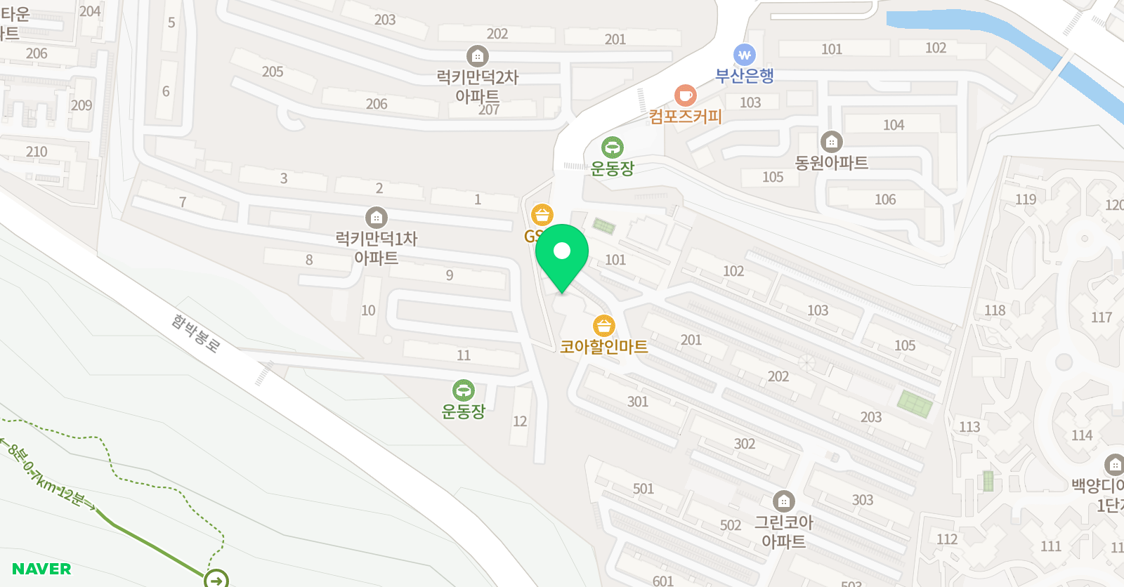 통문장 영어학원 위치
