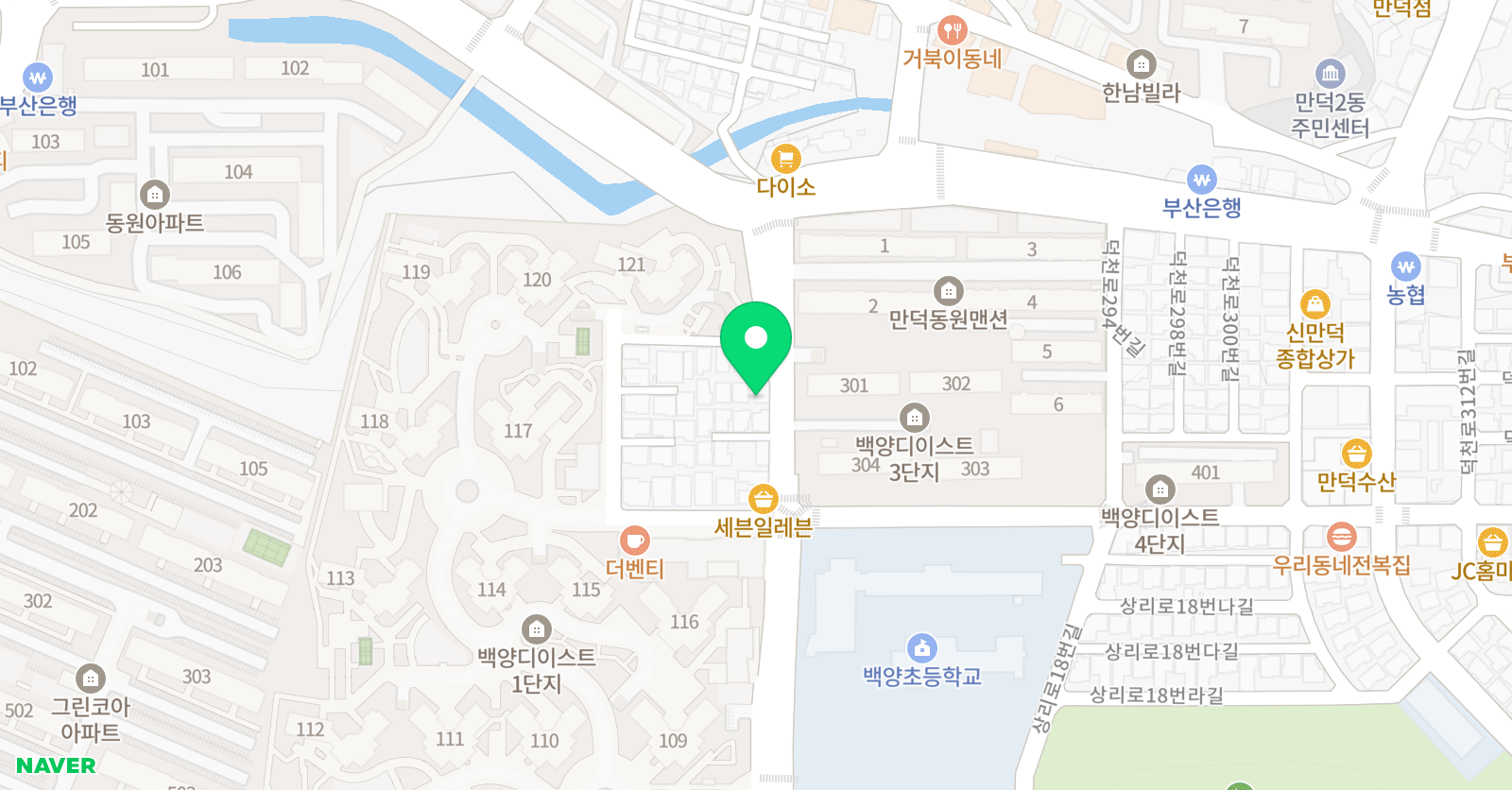 리드인 백양초점 위치