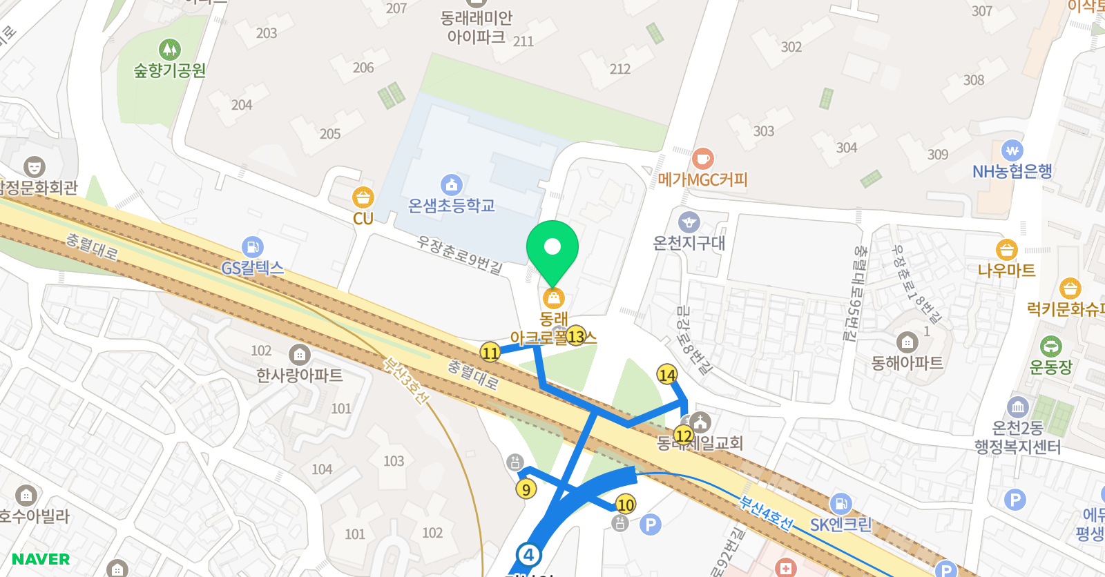 올림수학책나무 수학책나무 학원 온샘점 위치