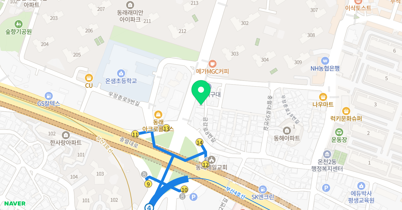 부산 아이비 어학원 위치
