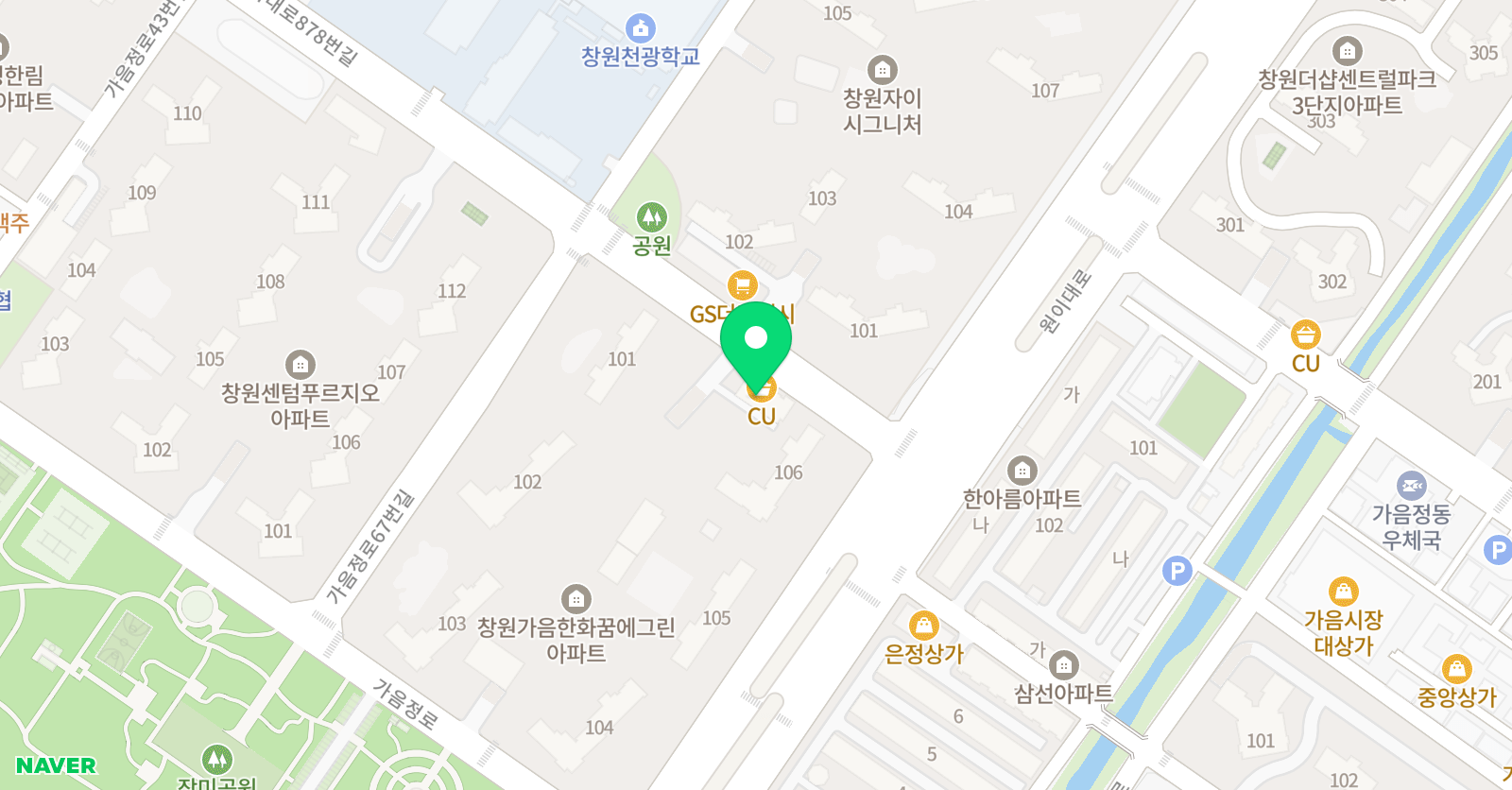 가음 푸르넷학원 위치