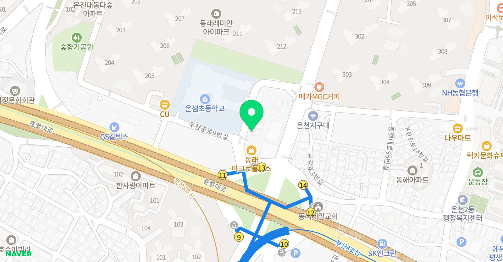 온샘 수학학원 위치