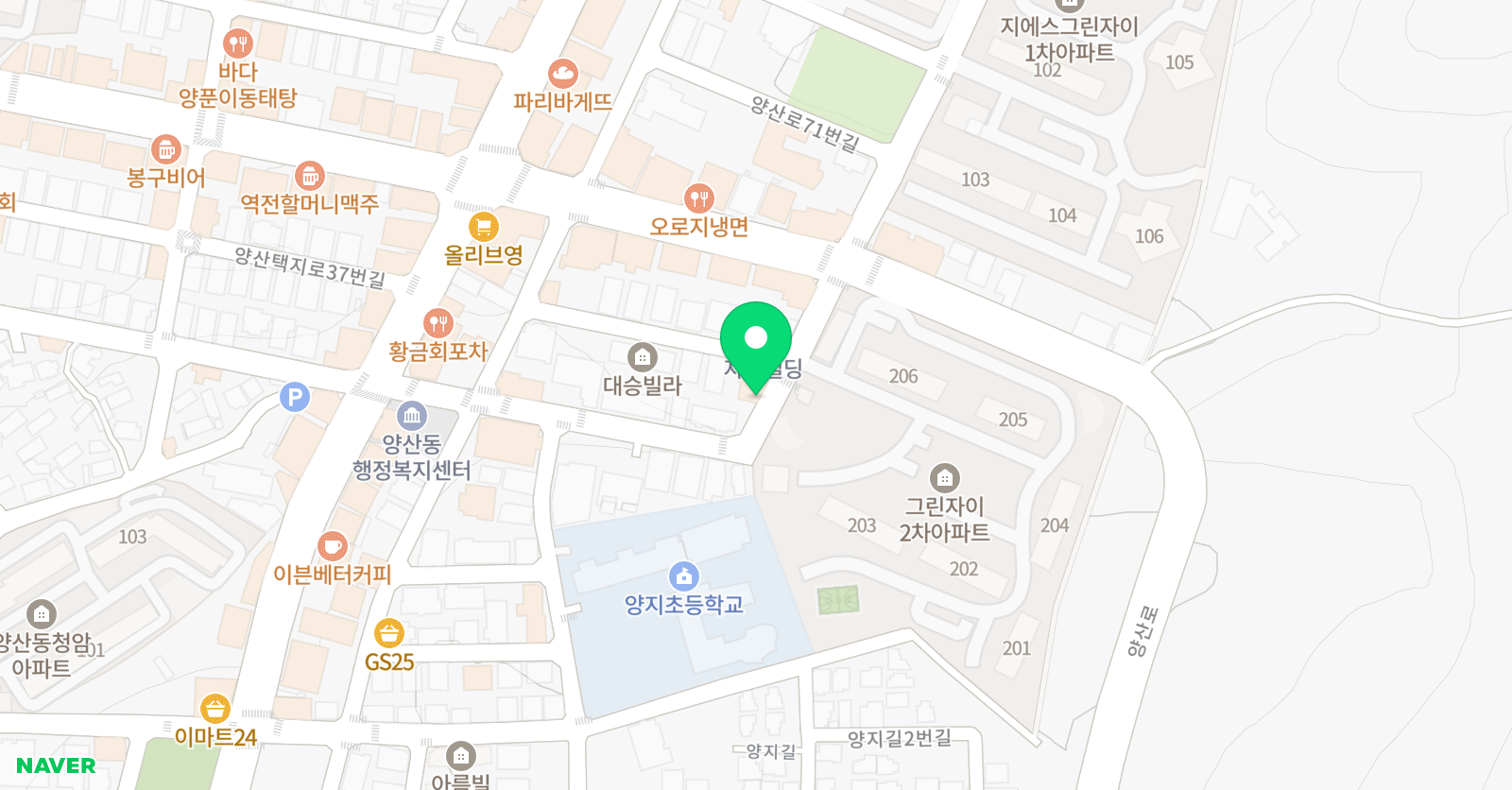 삼성영어셀레나 양지초 영어교습소 위치