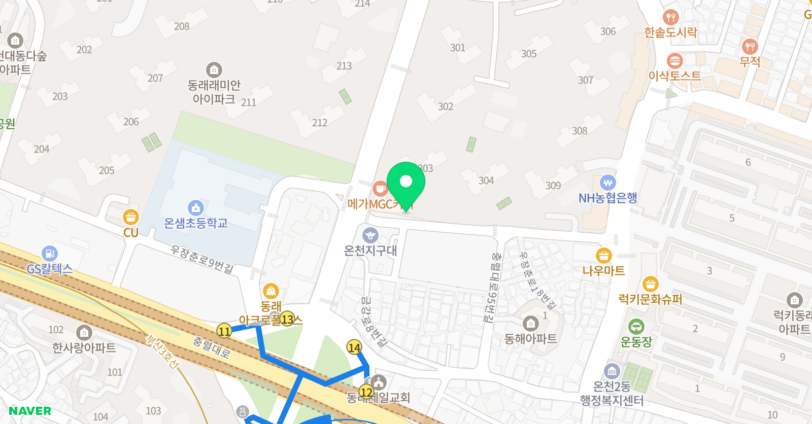 잉글리시브레인스튜디오 동래점 위치