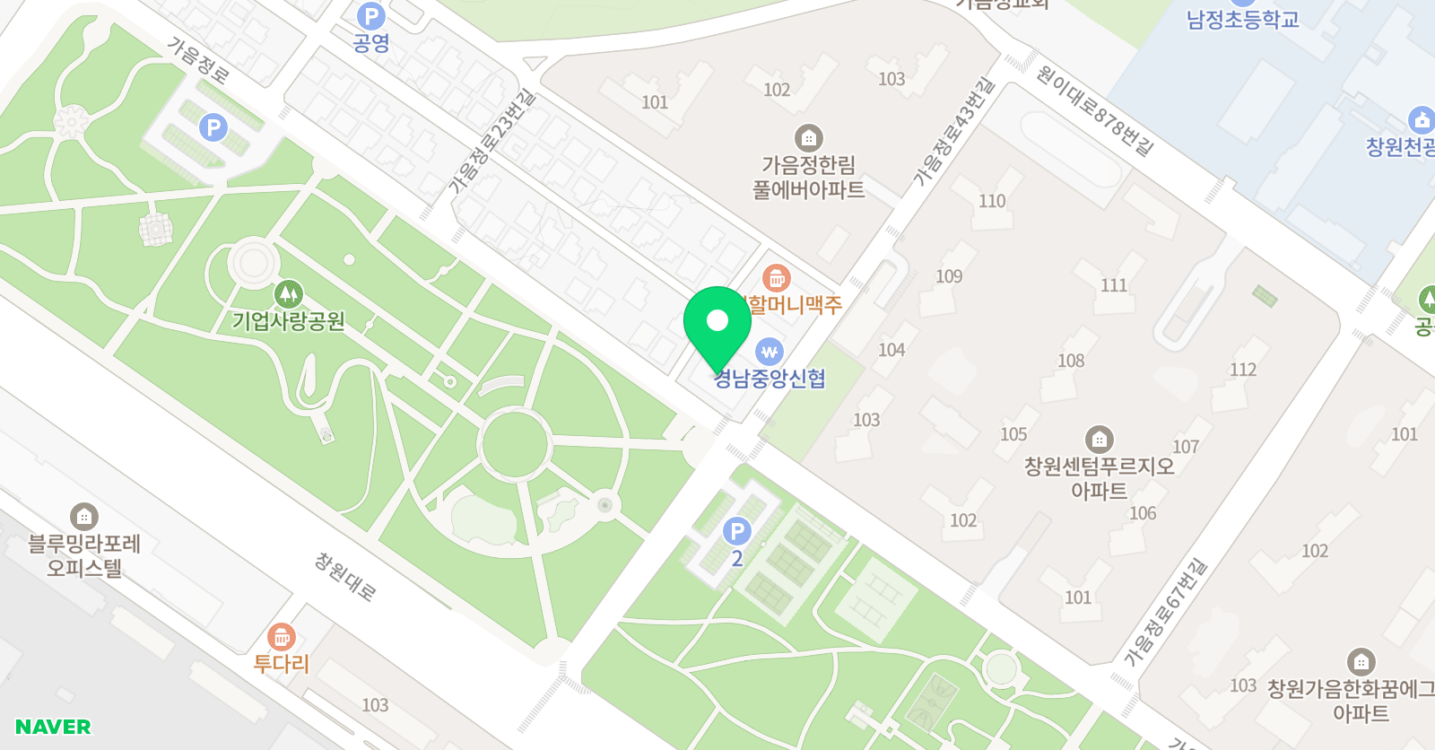 한우리독서토론논술 독서교실 창원성산가음 위치