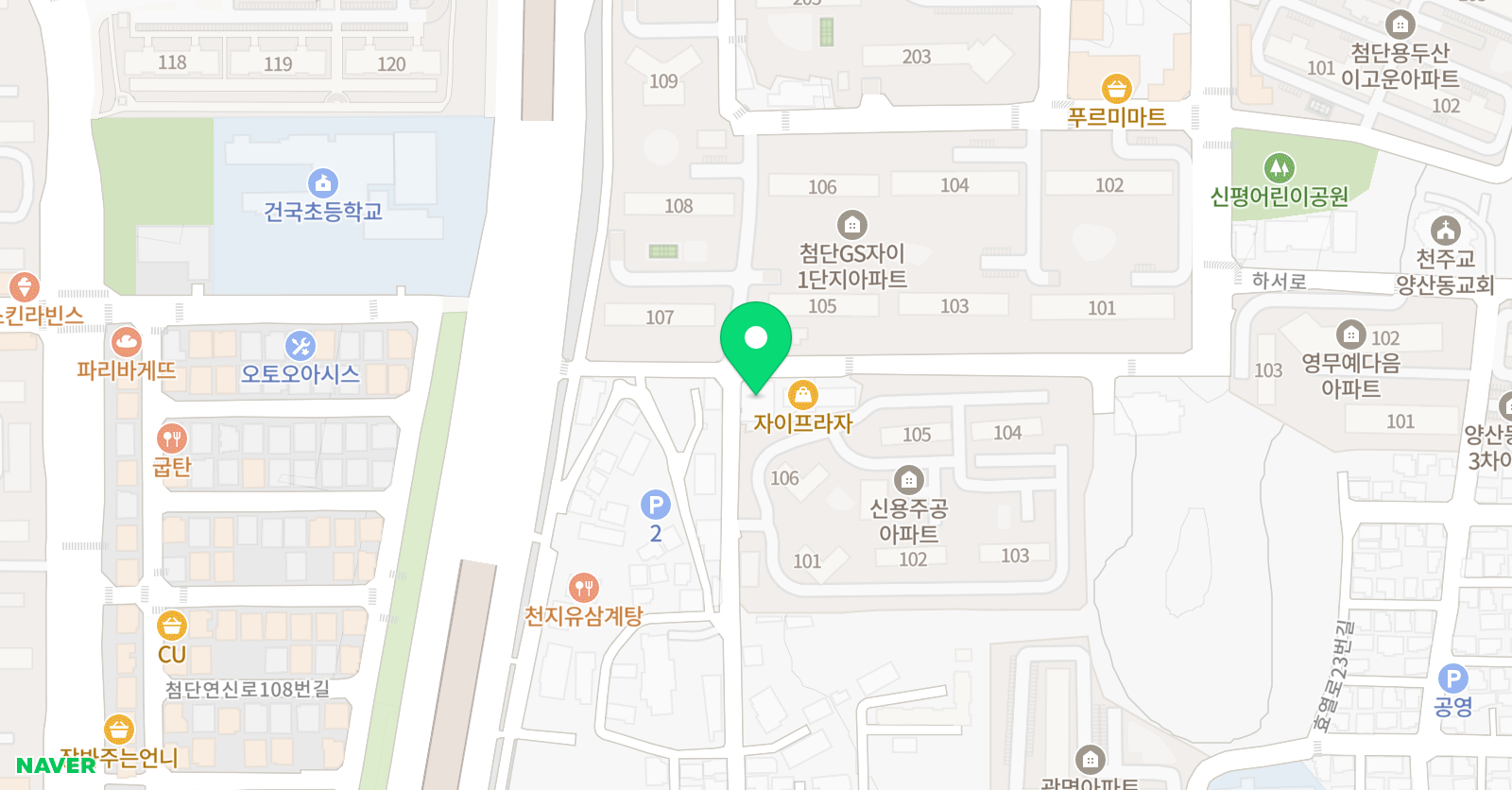 첨단 액터스체육관 위치