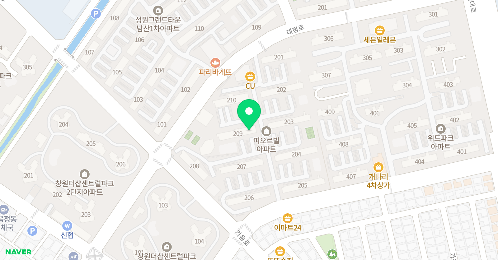 뮤엠 영어 피오르빌NEST 위치