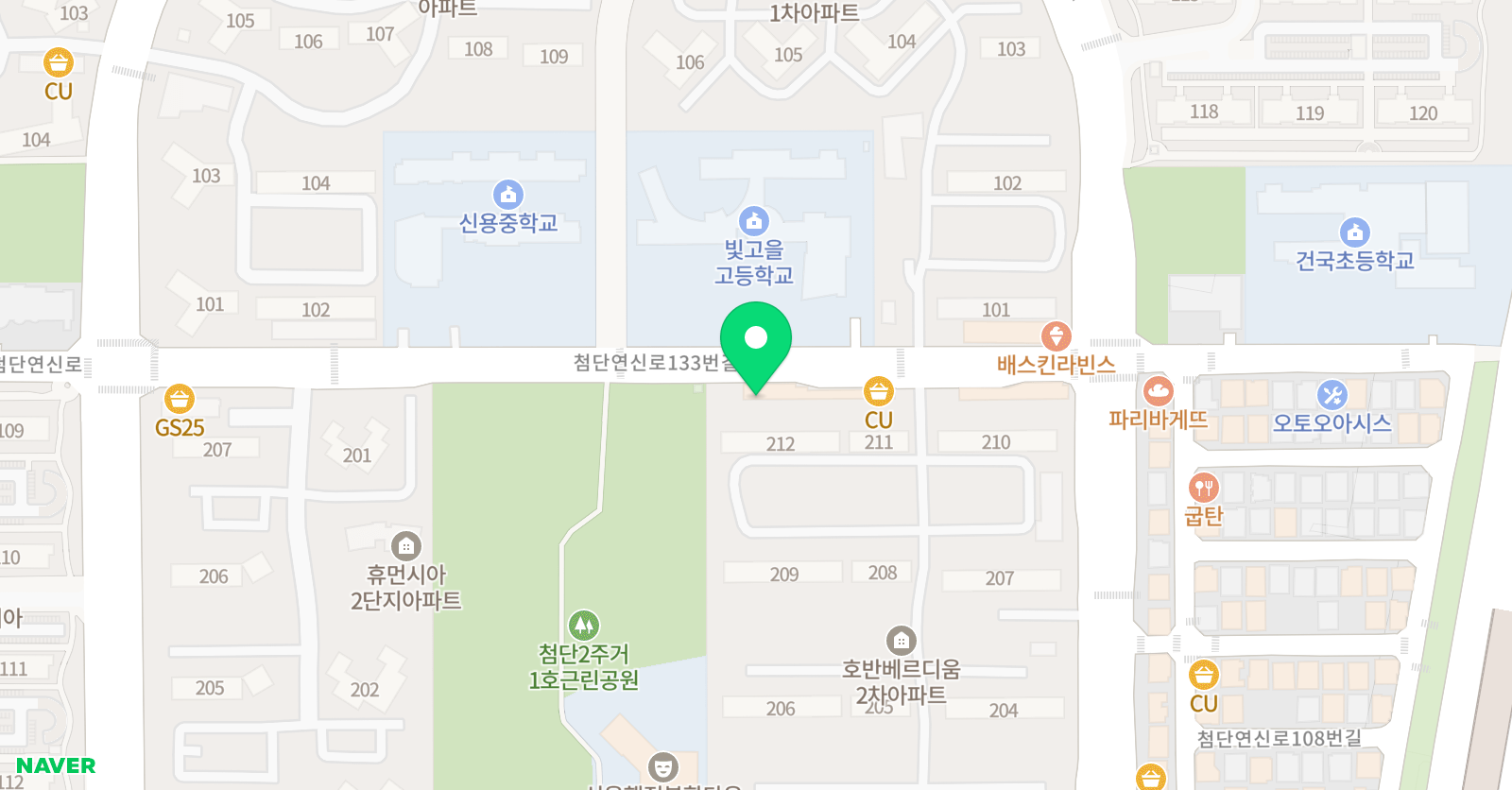 뮤직 태권도 학원 위치