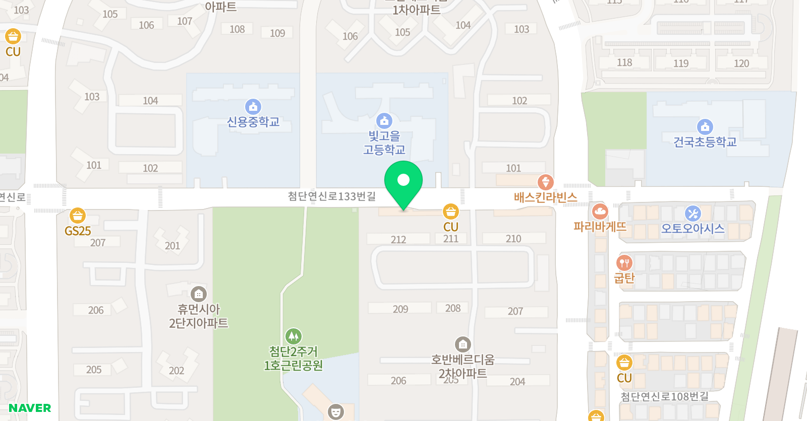 한우리 독서토론논술 첨단2지구독서교실 위치