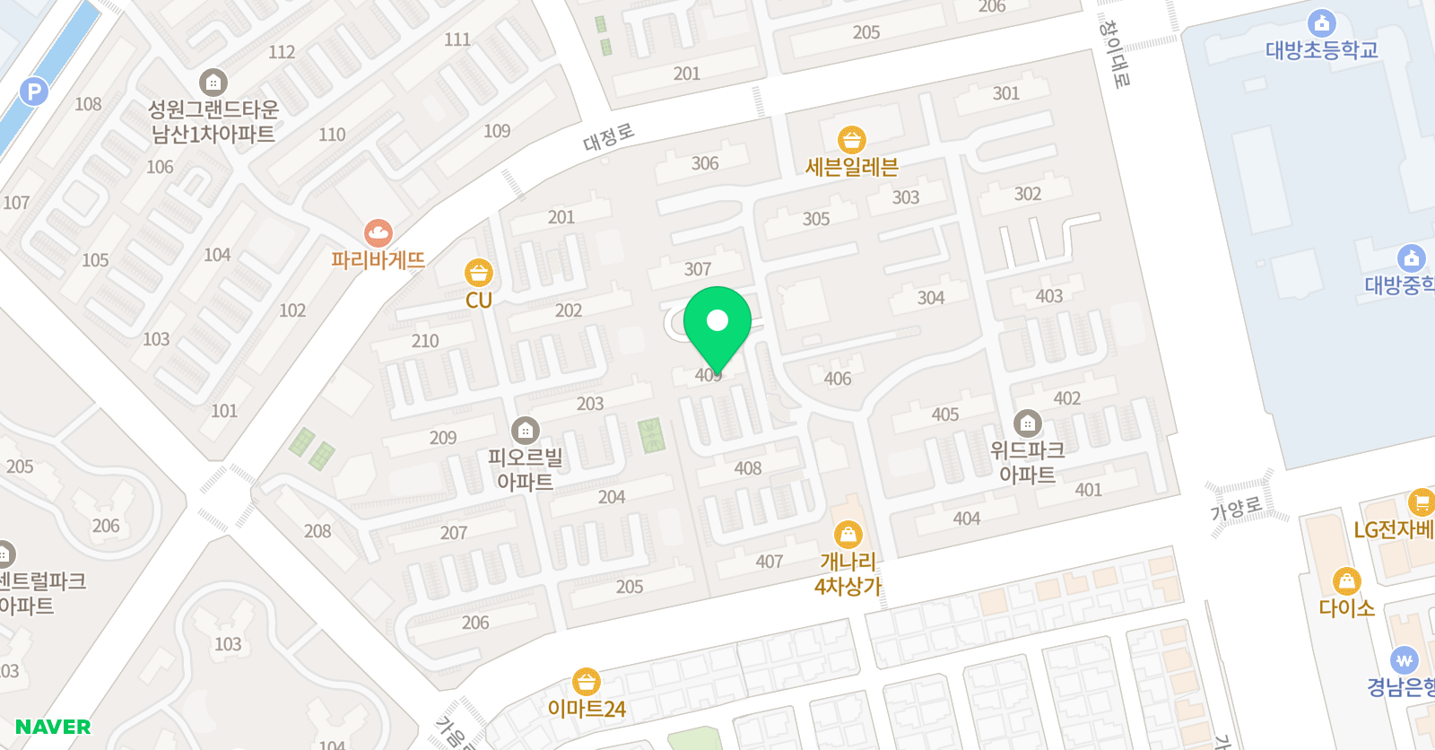 푸르넷 공부방 위드파크 공부방 위치