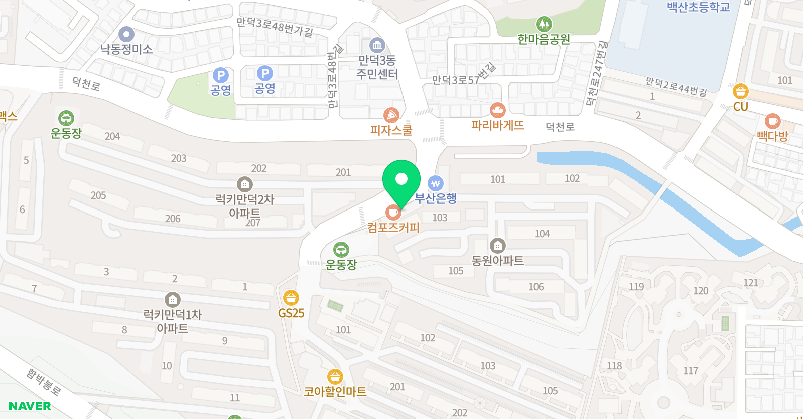 이룸수학 수학여우 만덕 위치