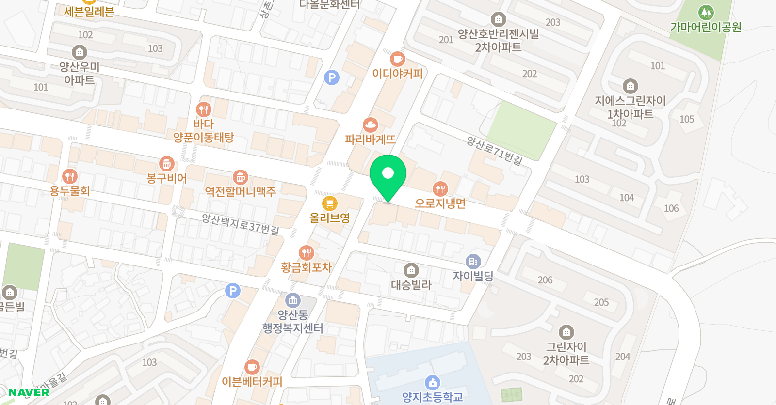 뉴맥 영수학원 위치