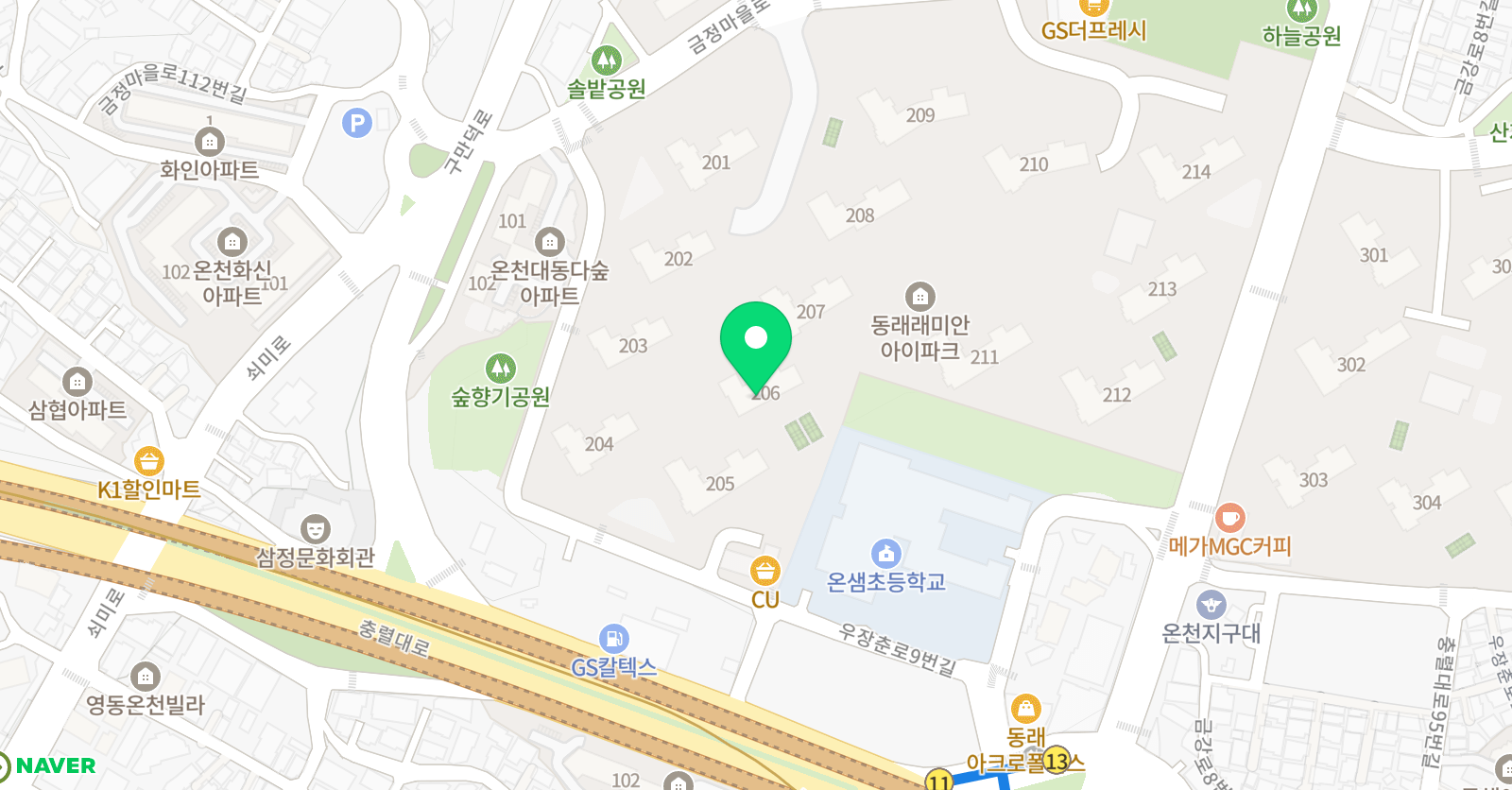 아소비 아소비학원 부산동래래미안2단지점 위치