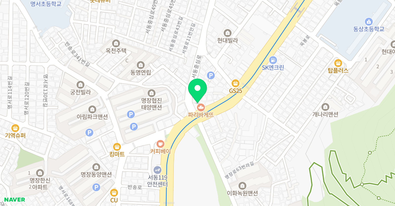 신강남 학원 위치