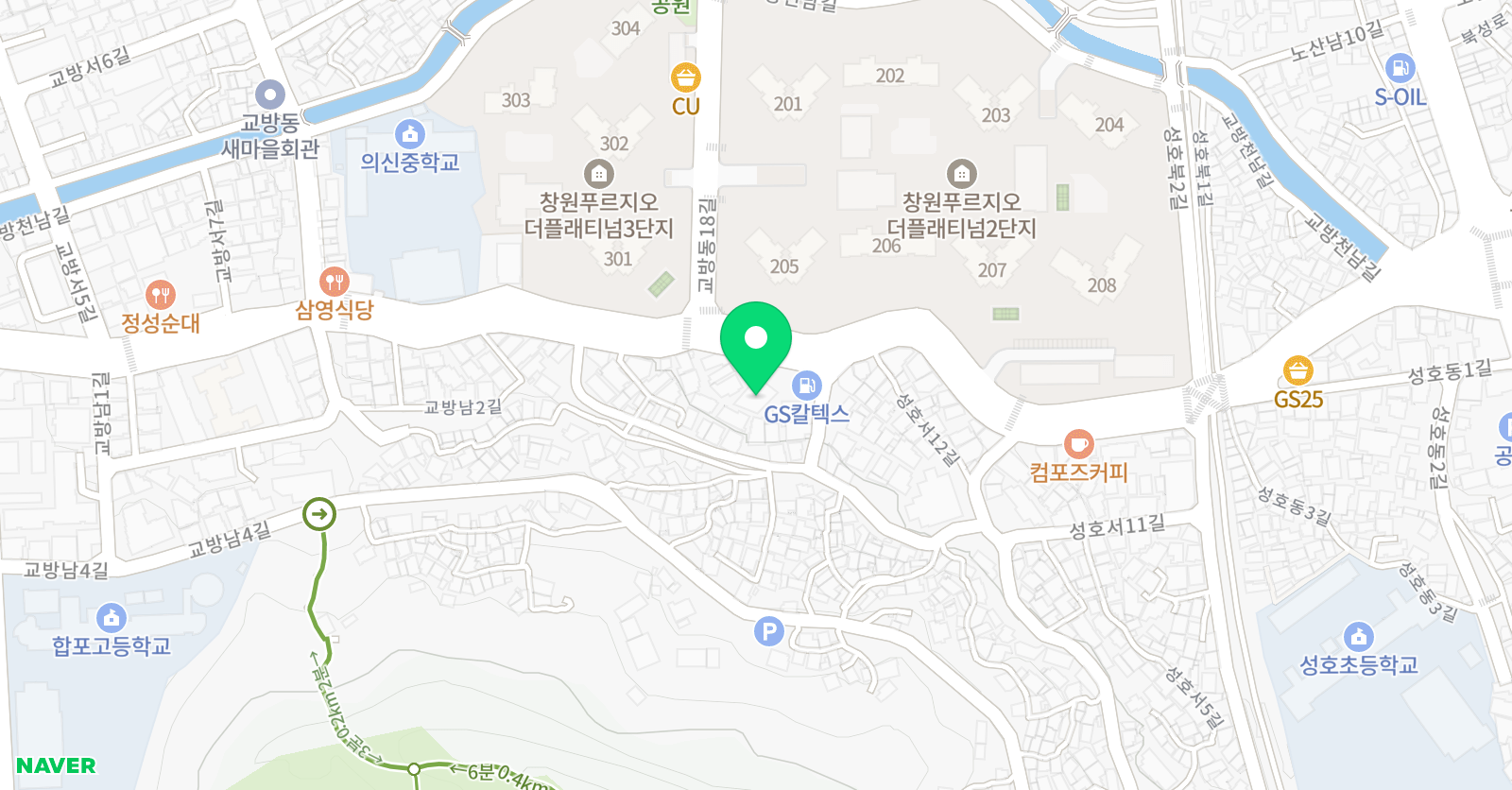 탑영수전문EM학원 위치