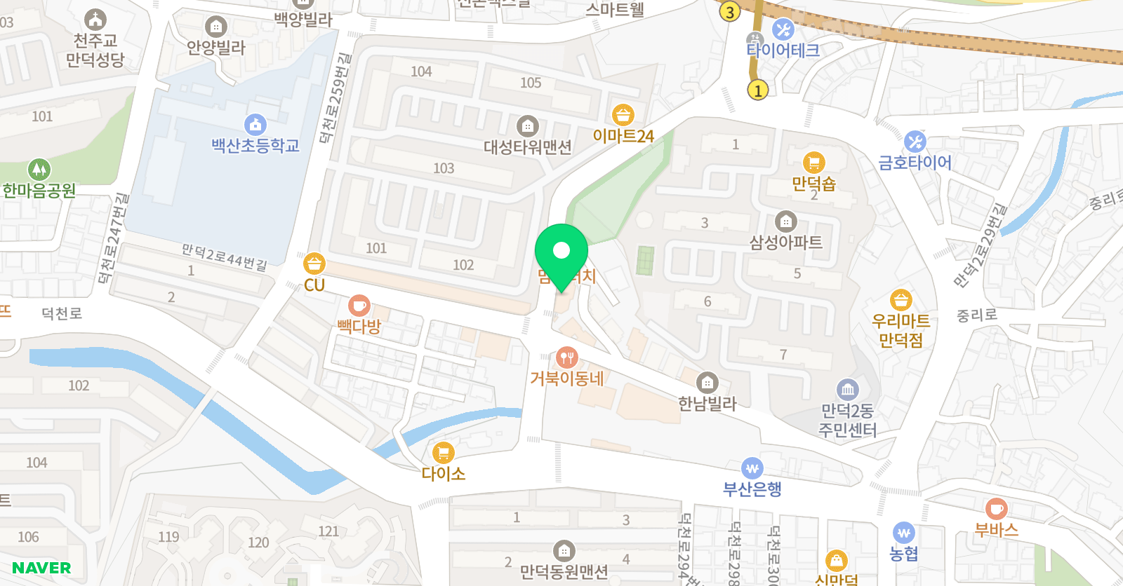 윤선생IGSE아카데미 만덕점 위치