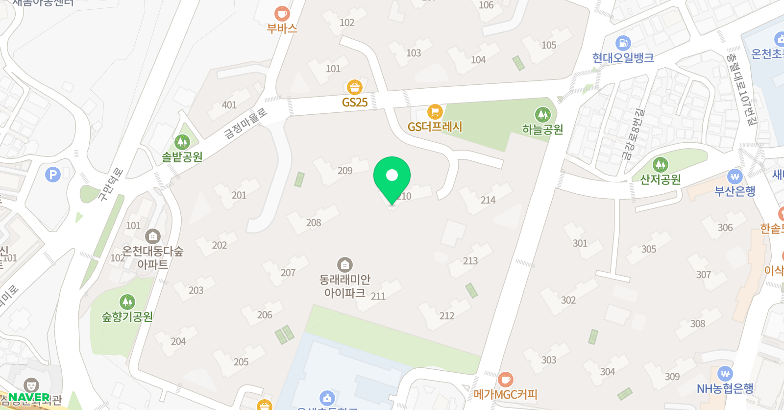 영렘브란트 동래래미안클래스 위치