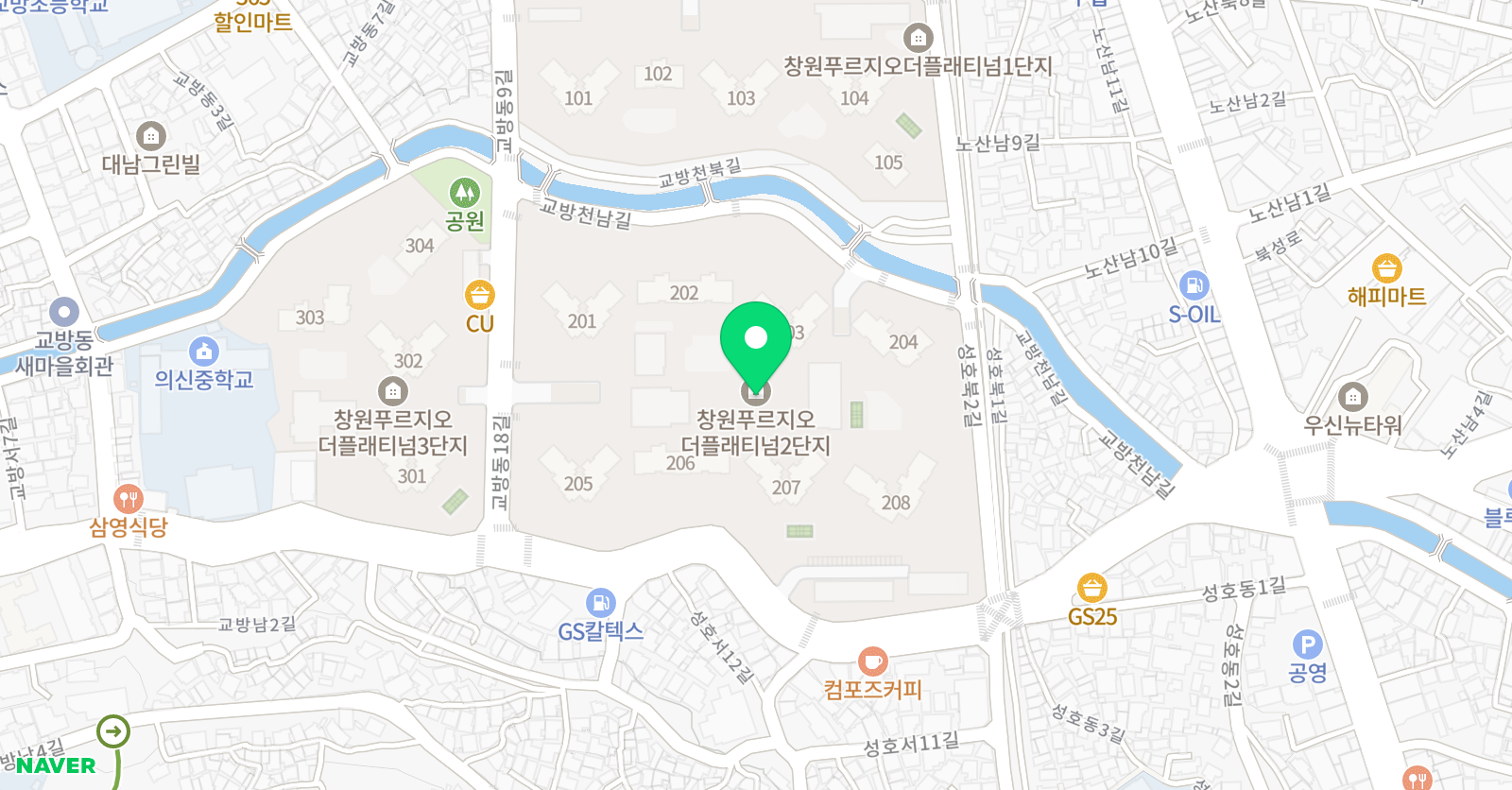 토론하는아이들 교방푸르지오GLE센터 위치