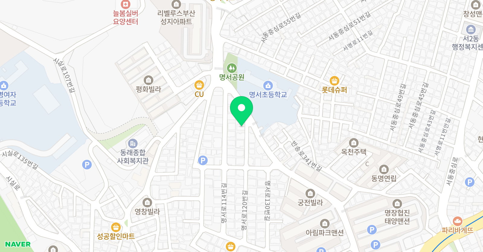 지앤비 영수전문학원 위치