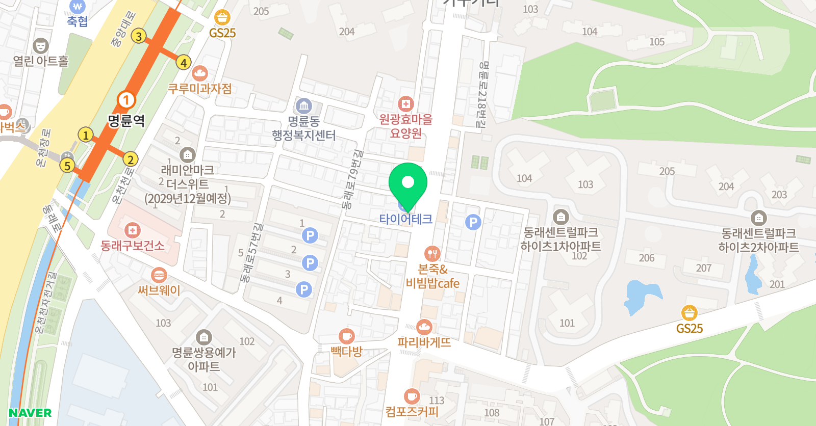 정쌤 수학학원 위치