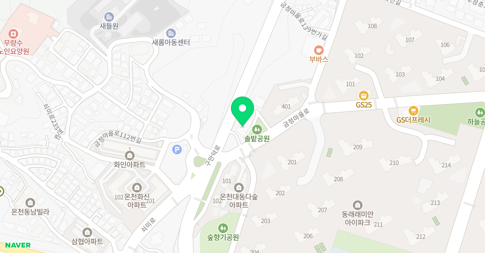GOFC아이파크축구교실 위치