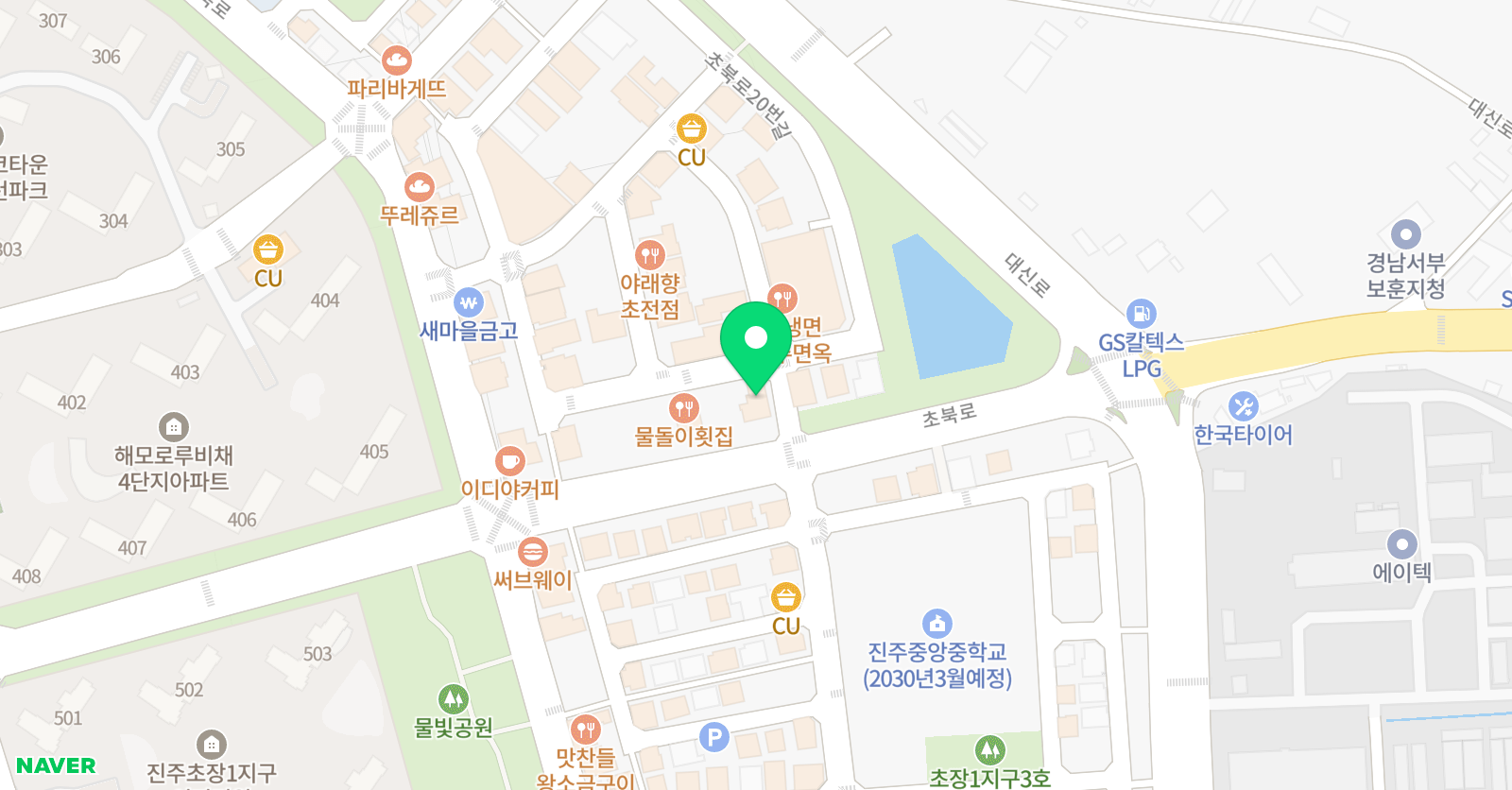 쎈 수학러닝센터 초전리더스 학원 위치