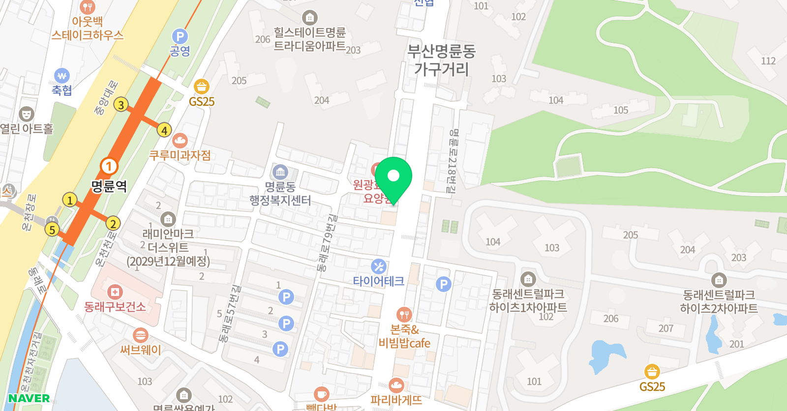황미경영어전문학원 위치