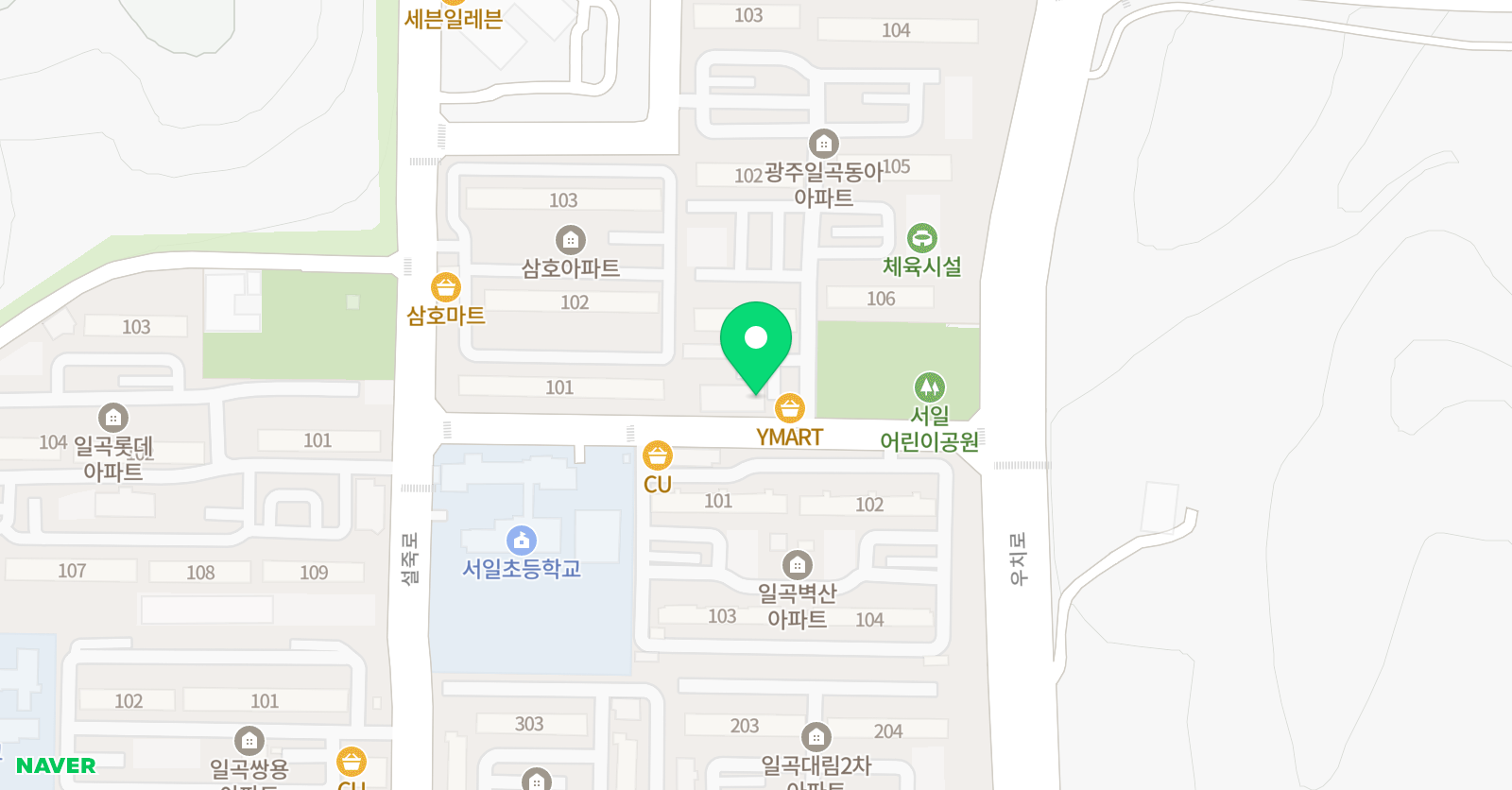 일곡숙명 음악학원 일곡 위치
