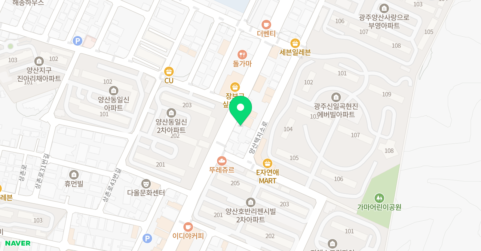 푸르넷 잉글리시버디 본촌점 위치