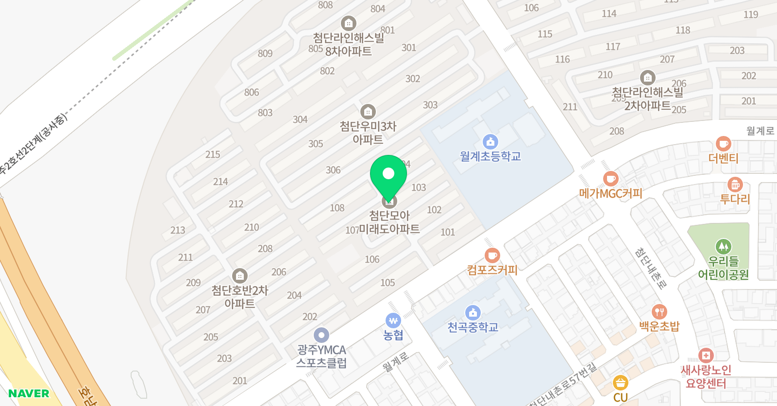 ITC 영어 광주수완지점 위치