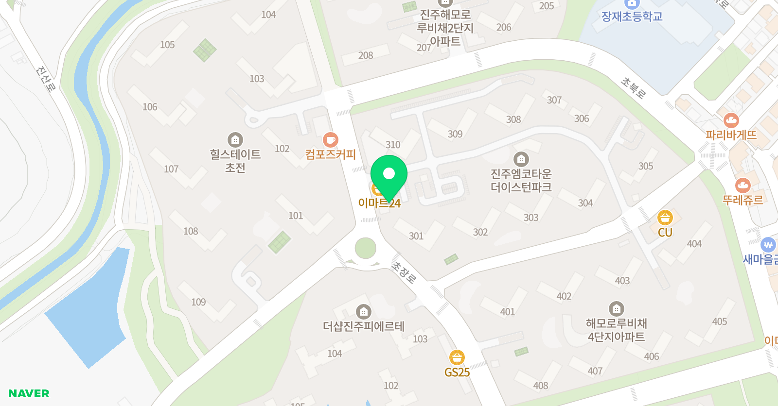 우정 태권도 초전점 위치