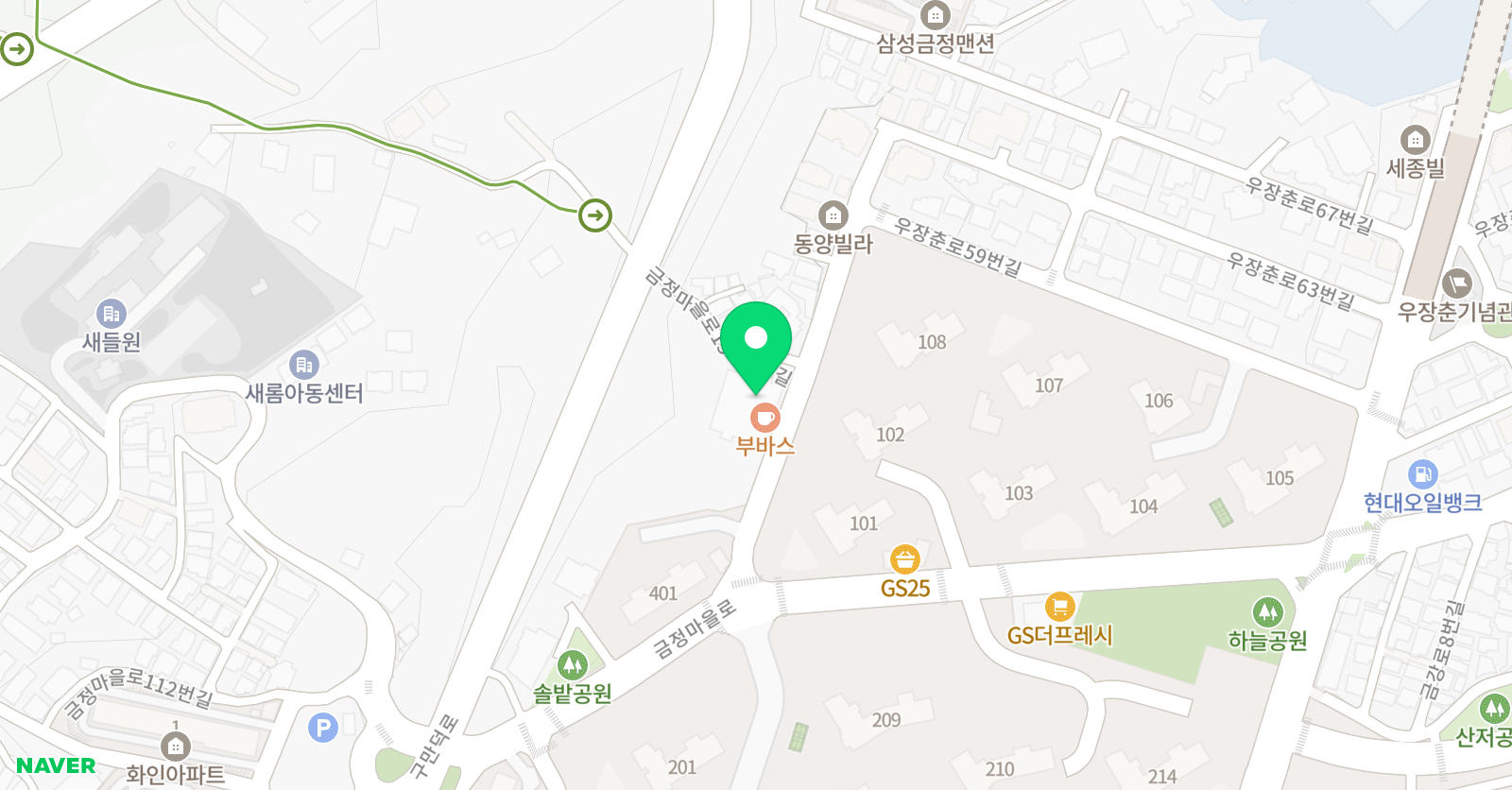 힐사이드컬리지잇 동래학원 위치
