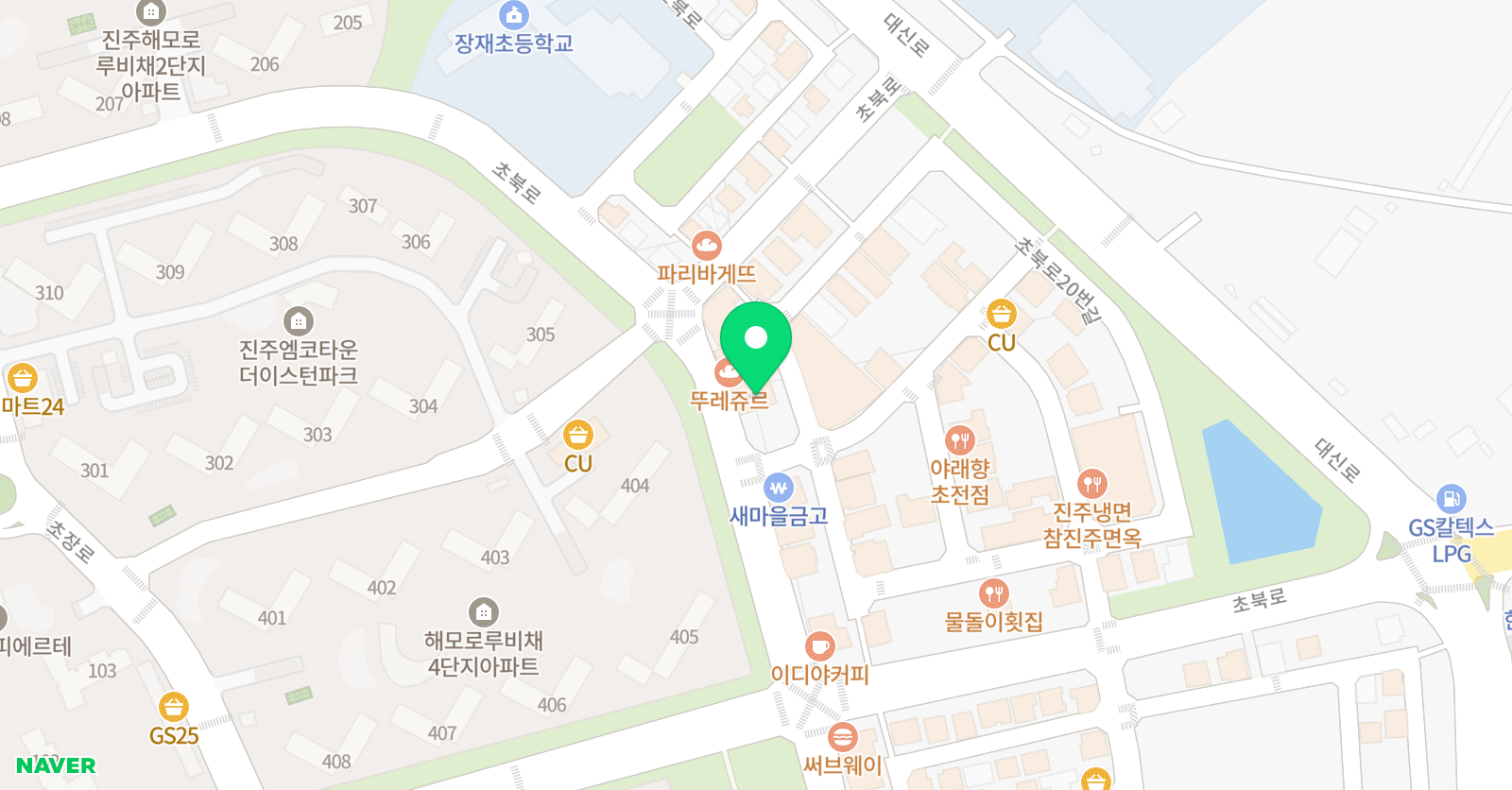 빨간펜 수학의달인 진주초장점 위치