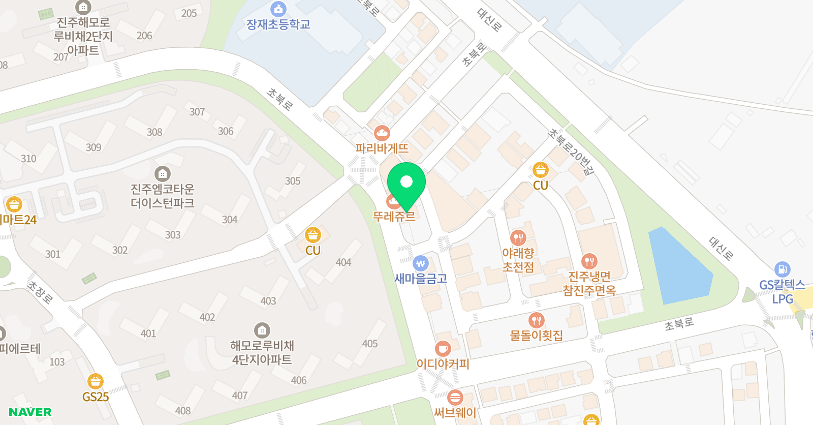 눈높이 러닝 센터 장재학원 위치